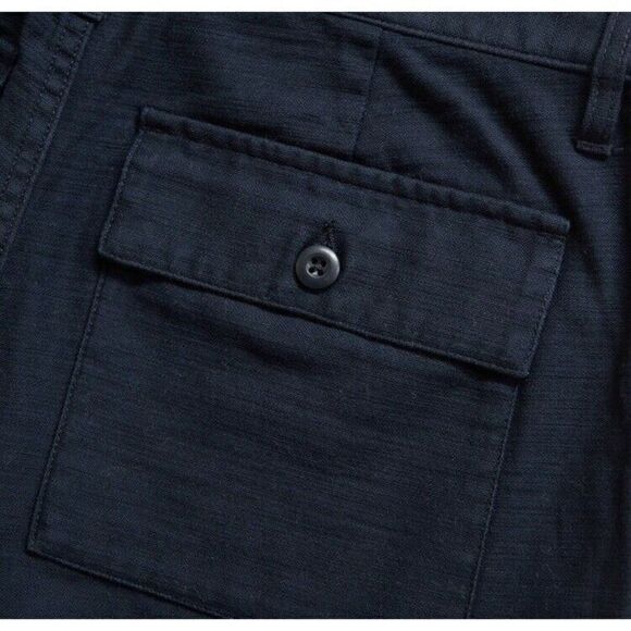 Taylor Stitch Trail Short In Navy Reverse Sateen Mens Retro Organic Cotton NEW - Picture 7 of 13